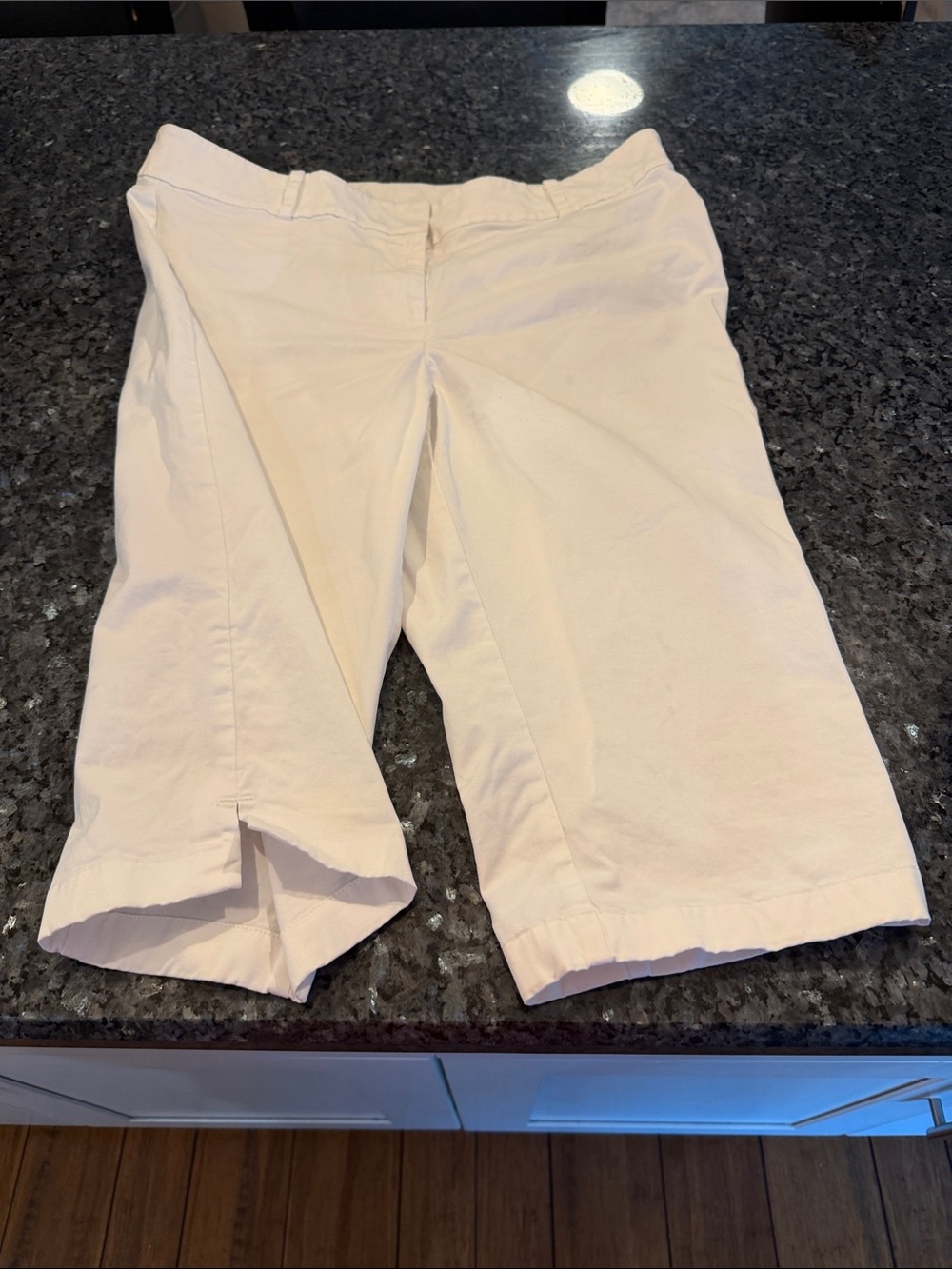 Ann Taylor Pale Cream Bermuda Shorts
